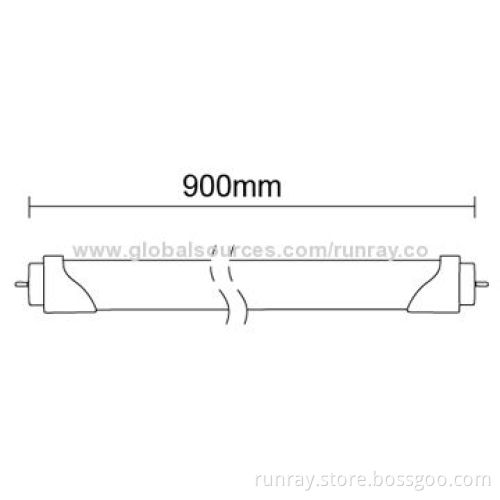 T8 LED Tubes Dimmable with 12W, 900mm Length, Epistar Chip, 85-265V AC/12-24V DC, 80-110lm/W